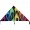 6.5' Delta Kite, Rainbow Flames