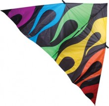 6.5' Delta Kite, Rainbow Flames